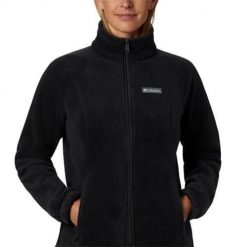 Bluza sportowa damska Columbia Benton Springs Full Zip. Czarne bluzy bez kaptura damskie Columbia, xl, bez wzorów, z materiału, bez ramiączek, bez kaptura. Za 209.00 zł.