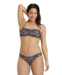 Strój kąpielowy damski bikini Arena Bandeau. Czerwone bikini damskie Arena, bez wzorów. Za 131.98 zł.