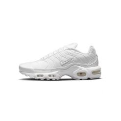 Buty do chodzenia damskie Nike Air Max Plus. Białe buty sportowe na co dzień damskie Nike, bez wzorów, z materiału, trekkingowe, nike air max. Za 848.00 zł.