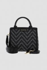 VALENTINO Czarna torebka Blizzard. Czarne torebki klasyczne damskie Valentino by Mario Valentino, bez wzorów, bez dodatków. W wyprzedaży za 499.99 zł.