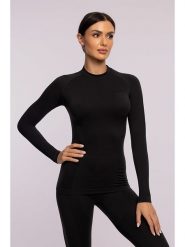 Spaio Koszulka termiczna "Play" w kolorze czarnym rozmiar: S. Czarne bluzki sportowe damskie Spaio, s, bez wzorów, z materiału, bez ramiączek. Za 208.99 zł.