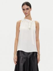 HUGO Bluzka 50540259 Écru Regular Fit. Bluzki damskie Hugo, bez wzorów, z syntetyku, bez ramiączek. Za 299.99 zł.