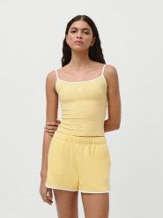 LeGer Top "Ela" w kolorze żółtym rozmiar: 40. Żółte topy damskie LeGer, bez wzorów, bez kołnierzyka. Za 56.99 zł.