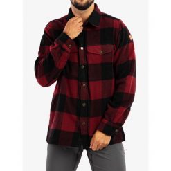 Koszula turystyczna męska Fjallraven Canada Shirt. Czerwone koszule męskie Fjällräven, m, bez wzorów, bez kołnierzyka, bez ramiączek. Za 828.99 zł.