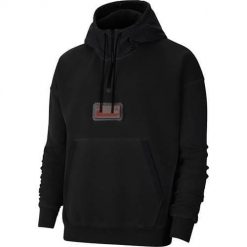 Bluza sportowa męska Nike M J 23ENG Flc PO Hoodie. Czarne bluzy sportowe męskie Nike, bez wzorów, sportowe, bez kołnierzyka, bez ramiączek. Za 489.00 zł.