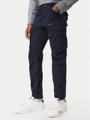 G-Star Raw Spodnie materiałowe Rovic D02190-5126 Granatowy Regular Fit. Niebieskie spodnie materiałowe męskie G-Star Raw, bez wzorów, z materiału, retro. Za 639.99 zł.