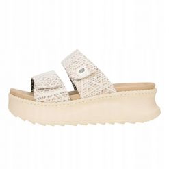 HeyDude Damskie Klapki Delray Slide Surf Baja. Brązowe klapki damskie Hey dude, bez wzorów, z materiału, bez obcasa. Za 199.00 zł.