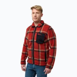 Bluza polarowa męska Jack Wolfskin Felslicht Check. Brązowe bluzy bez kaptura męskie Jack Wolfskin, m, z polaru. Za 529.99 zł.