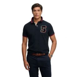 Polo Superdry Vintage Athletic Patch. Niebieskie szorty sportowe męskie Superdry., xl, z bawełny. Za 332.00 zł.