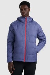 4F Kurtka puchowa trekkingowa z wypełnieniem Primaloft Silver męska - granatowa 3XL. Niebieskie kurtki męskie 4f, m, bez wzorów, z puchu, bez kaptura. Za 399.99 zł.