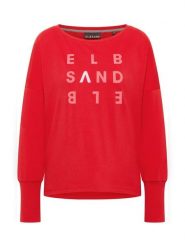 ELBSAND Bluza "Ingiara" w kolorze czerwonym rozmiar: XL. Czerwone bluzy z nadrukiem damskie ELBSAND, xl. Za 107.37 zł.
