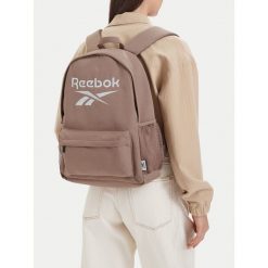 Plecak Reebok. Brązowe plecaki damskie Reebok, bez wzorów. Za 99.99 zł.