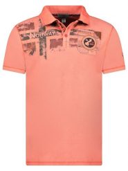 Geographical Norway Koszulka polo "Kimac" w kolorze pomarańczowym rozmiar: XL. Pomarańczowe koszulki polo męskie Geographical Norway, xl, bez wzorów, z bawełny, bez ramiączek. Za 96.60 zł.