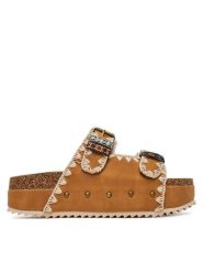 DeeZee Klapki LB-P1684 Brązowy. Brązowe klapki damskie DeeZee, bez wzorów, z materiału, bez obcasa. Za 119.99 zł.