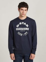 G-Star Bluza w kolorze granatowym rozmiar: L. Niebieskie bluzy bez kaptura męskie G-Star, l. Za 180.06 zł.