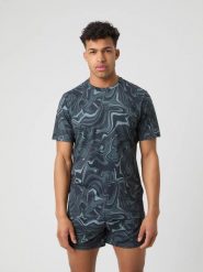 Bjorn_borg BORG PERFORMANCE PERFORATED T-SHIRT - BB LIQUID 1. Niebieskie t-shirty męskie Björn Borg, m, bez wzorów, bez kołnierzyka. Za 288.00 zł.