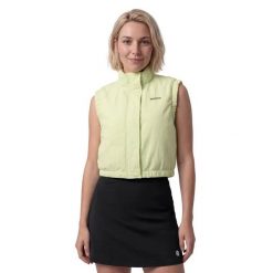 Damska krótka ocieplana kamizelka do gry w padla Padel Siroko Glass-W Lime. Zielone kamizelki damskie SIROKO, xs, z materiału, krótkie. Za 173.00 zł.