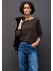 Cecil Sweter w kolorze ciemnobrązowym rozmiar: 36. Brązowe swetry klasyczne damskie Cecil, bez kołnierzyka. Za 126.45 zł.