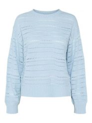 Pieces Sweter "Molly" w kolorze błękitnym rozmiar: XL. Niebieskie swetry klasyczne damskie Pieces, xl, bez kołnierzyka. Za 83.42 zł.