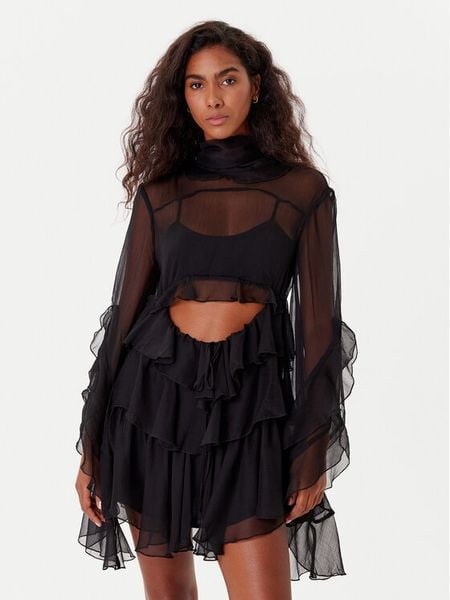 Bardot Sukienka koktajlowa Anyssa 59973DB Czarny Regular Fit. Czarne sukienki damskie BARDOT, bez wzorów, z syntetyku, wizytowe, bez kołnierzyka, bez ramiączek. Za 379.99 zł.