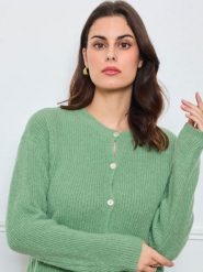 CXL by Christian Lacroix Kardigan w kolorze zielonym rozmiar: onesize. Zielone kardigany damskie CXL by Christian Lacroix, bez wzorów. Za 173.99 zł.