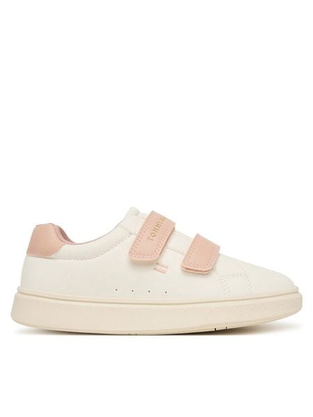 Tommy Hilfiger Sneakersy Low Cut Velcro Sneaker T1A9-35063-1355 S Kremowy. Białe buty sportowe dziewczęce Tommy Hilfiger, bez wzorów, ze skóry, bez zapięcia. Za 309.99 zł.