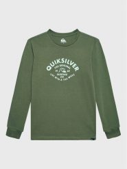 Quiksilver Bluzka Script Talk EQBZT04514 Zielony Regular Fit. Zielone t-shirty chłopięce Quiksilver, bez wzorów, z bawełny, bez ramiączek. Za 89.99 zł.