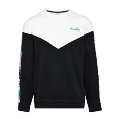 Bluza męska DIADORA SWEATSHIRT CREW 5PALLE OFFSIDE V. Czarne bluzy bez kaptura męskie Diadora, m. Za 99.99 zł.