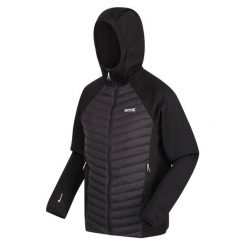 Kurtka uniwersalna męska Regatta Hybridjacke Andreson Vii. Czarne kurtki męskie Regatta, na zimę, m, bez wzorów, z materiału, klasyczne, z kapturem. Za 270.10 zł.