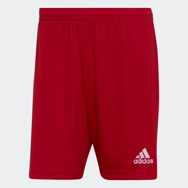 Spodenki piłkarskie męskie adidas Entrada 22. Czerwone szorty męskie Adidas, bez wzorów, z poliesteru, sportowe. Za 46.99 zł.