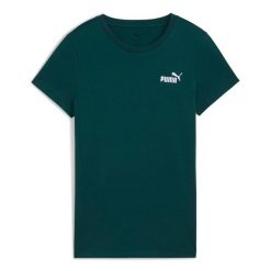 Koszulka damska Puma ESS SMALL NO.1 LOGO zielona 68237375 r XS. Zielone bluzki sportowe damskie Puma, m, z bawełny, bez kołnierzyka, bez ramiączek. Za 77.37 zł.