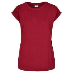 Koszulka damska Urban Classics organic extended shoulder. Czerwone t-shirty damskie Urban Classics, m, bez wzorów, z bawełny, bez kołnierzyka. Za 104.50 zł.