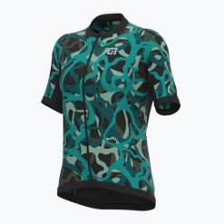 Koszulka rowerowa damska Alé Maglia Donna MC Woodland. Zielone bluzki sportowe damskie ALÉ CYCLING, xl, z elastanu, bez kołnierzyka, bez ramiączek. Za 199.00 zł.