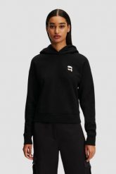 KARL LAGERFELD Czarna bluza damska z kapturem Ikonik 2.0. Czarne bluzy z kapturem damskie Karl Lagerfeld, s, z bawełny. W wyprzedaży za 441.99 zł.