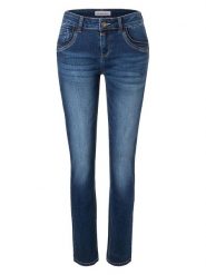 Timezone Dżinsy "Tahila" - Slim fit - w kolorze granatowym rozmiar: W30/L30. Niebieskie jeansy damskie Timezone. Za 131.74 zł.