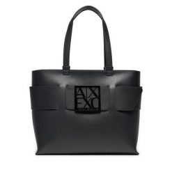 Torebka Armani Exchange. Czarne torebki klasyczne damskie Armani Exchange, bez wzorów, bez dodatków. Za 639.99 zł.