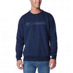 Columbia Bluza Logo Fleece Crew 1884931469. Niebieskie bluzy bez kaptura męskie Columbia, m. Za 216.99 zł.