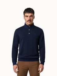 Bluza Le Coq Sportif Essential LF. Niebieskie bluzy bez kaptura męskie Le Coq Sportif, bez wzorów, z dresówki, klasyczne, bez kołnierzyka, bez ramiączek. Za 398.50 zł.