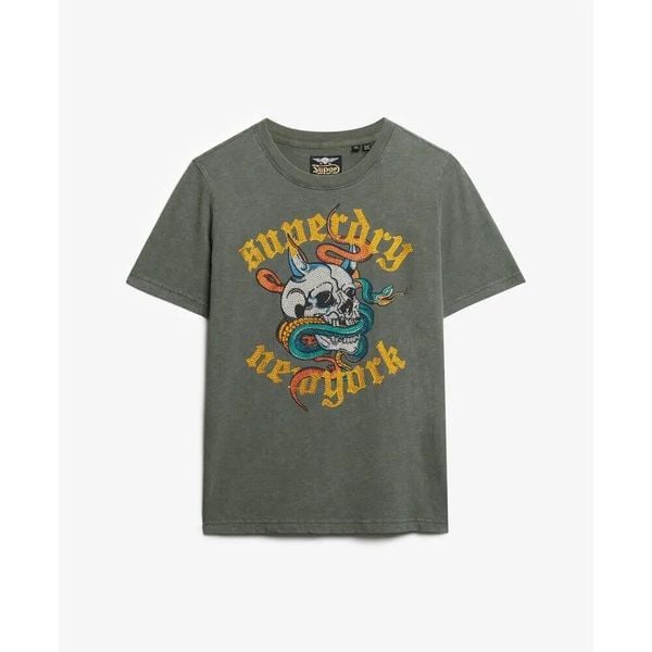 Damska koszulka na co dzień Superdry Neo Trad Tattoo. Zielone t-shirty damskie Superdry., s, bez wzorów, bez kołnierzyka. Za 152.55 zł.
