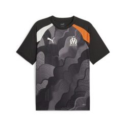 Koszulka przedmeczowa OM 2023/24. Czarne t-shirty sportowe męskie Puma, m, z dżerseju, bez ramiączek, do piłki nożnej. Za 245.00 zł.