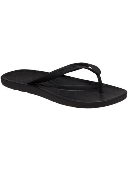 Kapcie Crocs Klapki Crocs Dorosłych. Czarne klapki damskie Crocs, bez wzorów, z materiału, bez obcasa. Za 119.99 zł.