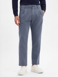 Drykorn Męskie spodnie plisowane - Chasy Mężczyźni niebieski jednolity, 34-34. Niebieskie spodnie materiałowe męskie Drykorn, bez wzorów, z bawełny, eleganckie. Za 749.95 zł.