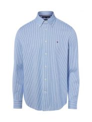 Tommy Hilfiger Koszula Mężczyźni Regular Fit niebieski|biały, S. Białe koszule męskie Tommy Hilfiger, m, bez wzorów, z bawełny, bez kołnierzyka, bez ramiączek. Za 379.95 zł.