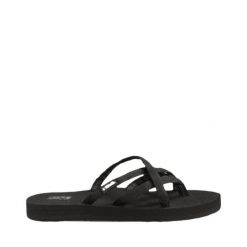 Japonki damskie Teva Olowahu. Czarne klapki damskie Teva, bez wzorów, z materiału, bez obcasa. Za 312.99 zł.