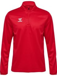 Bluza dresowa 1/2 zip Hummel Essential. Czerwone bluzy sportowe damskie HUMMEL, xl, bez wzorów, z dresówki, bez ramiączek, krótkie, bez kaptura. Za 215.50 zł.