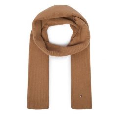 Szalik Tommy Hilfiger. Brązowe szaliki i kominy damskie Tommy Hilfiger, bez wzorów. Za 289.99 zł.