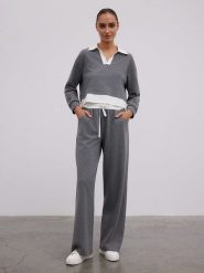 BGN Spodnie w kolorze szarym rozmiar: 38. Szare spodnie materiałowe damskie BGN, bez wzorów, z materiału. Za 118.01 zł.