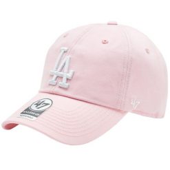 Czapka z daszkiem damska 47 Brand Los Angeles Dodgers Clean Up Cap. Czerwone czapki z daszkiem damskie 47 Brand, bez wzorów, z bawełny. Za 99.99 zł.