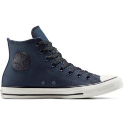 Buty sportowe Converse Chuck Taylor All Star. Niebieskie buty sportowe na co dzień męskie Converse, ze skóry, bez zapięcia, na fitness i siłownię. Za 590.00 zł.