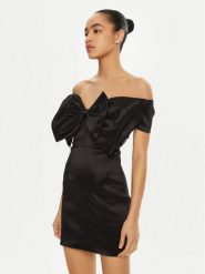 BARDOT Sukienka koktajlowa 54327DB2 Czarny Slim Fit. Czarne sukienki damskie BARDOT, bez wzorów, z syntetyku, wizytowe, bez kołnierzyka, bez ramiączek. Za 389.99 zł.